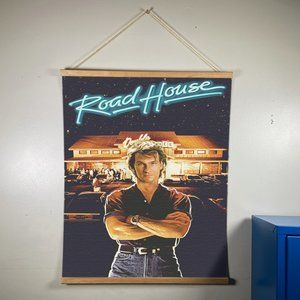 Road House Canvas Wooden Gold Wall Hanger